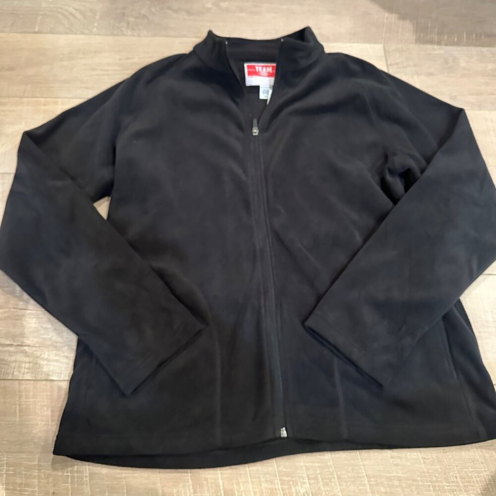TEAM 365 BLACK ZIP UP JACKET NWOT FLEECE LARGE